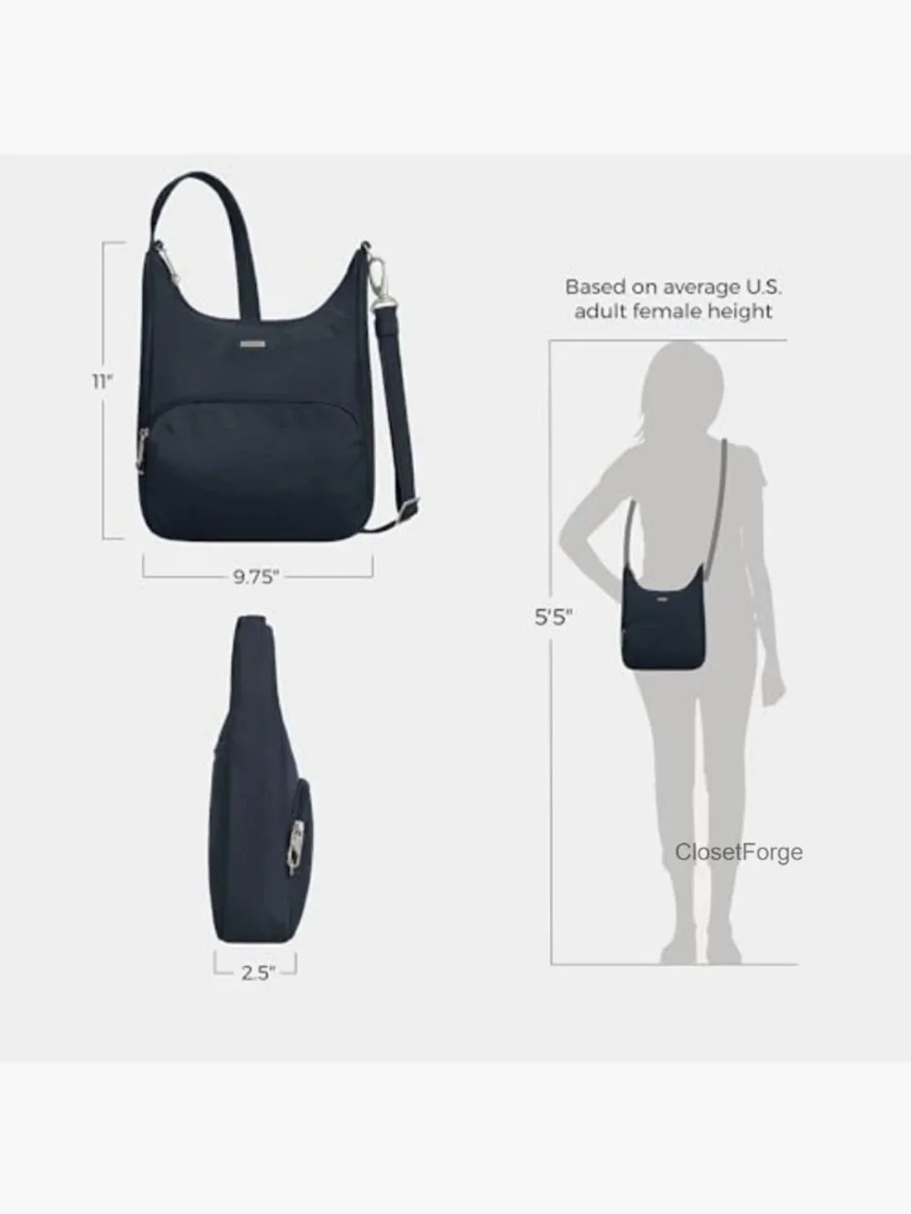 Anti-Theft Messenger Bag with RFID Blocking & Slash-Resistant Straps